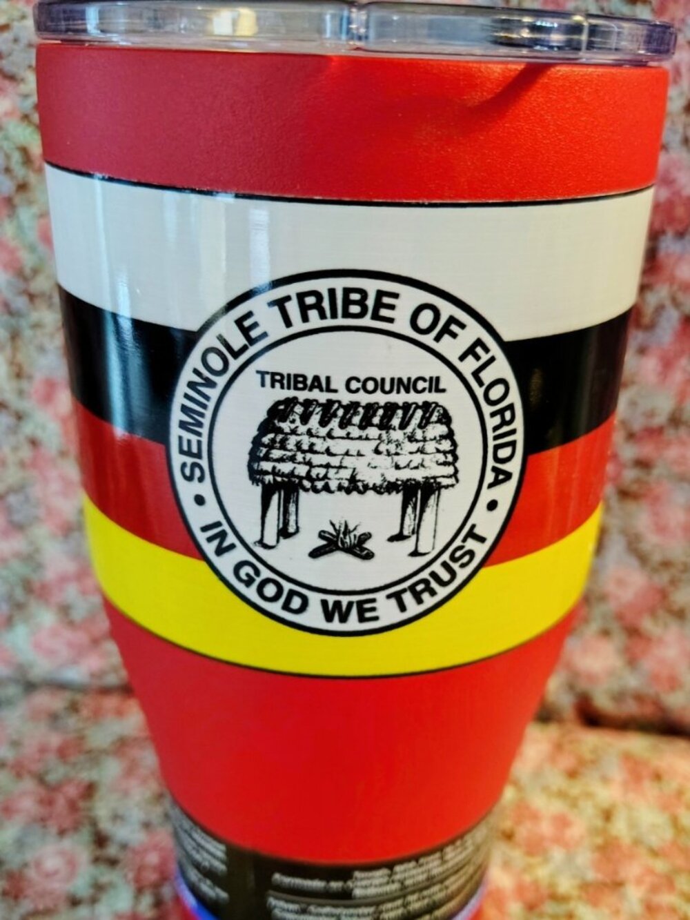 NWT Orca Red 27oz Steel Tumbler Seminole Indian Tribe Of Florida Custom